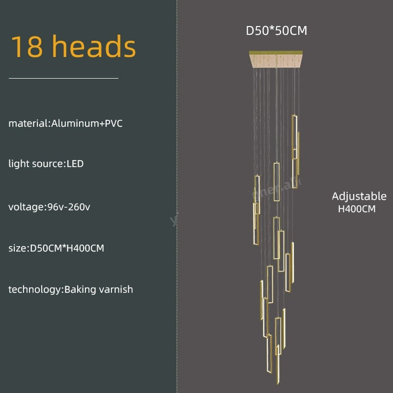 ChandeliersDecor.com-Staircase Chandelier-Minimalist Staircase Chandeliers - Elevate Your Space