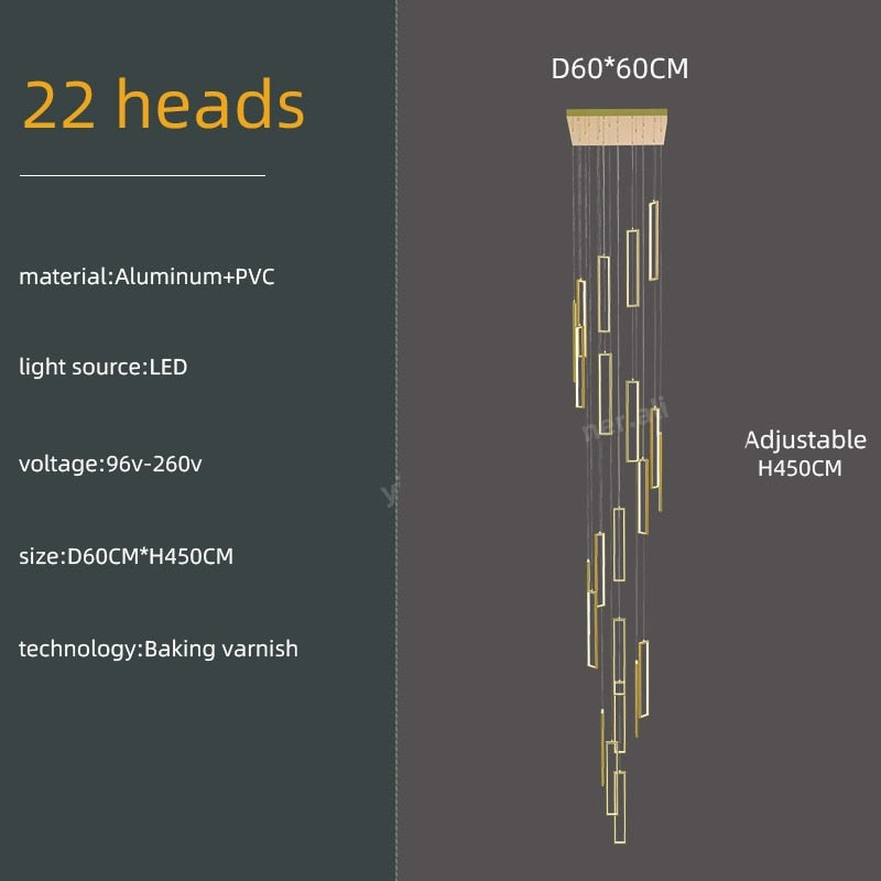 ChandeliersDecor.com-Staircase Chandelier-Minimalist Staircase Chandeliers - Elevate Your Space