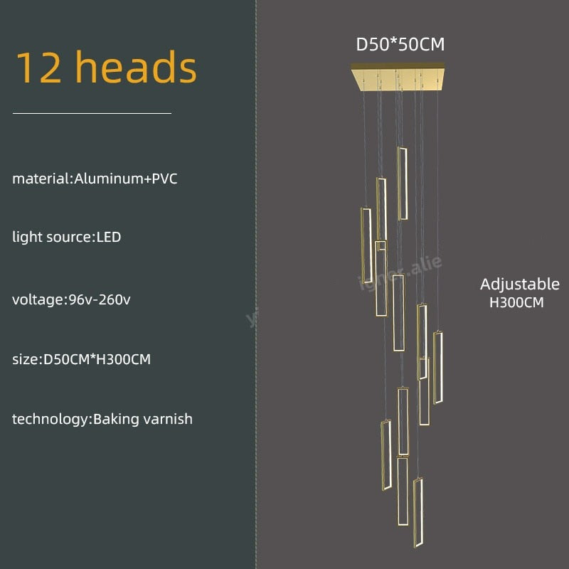 ChandeliersDecor.com-Staircase Chandelier-Minimalist Staircase Chandeliers - Elevate Your Space