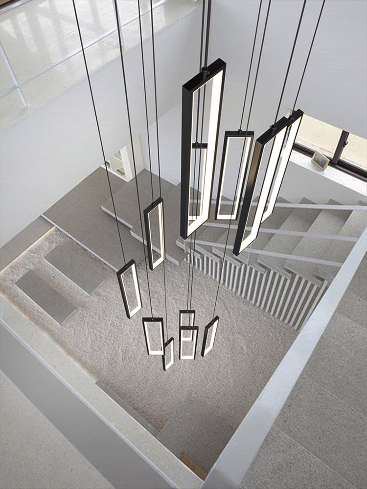 ChandeliersDecor.com-Staircase Chandelier-Minimalist Staircase Chandeliers - Elevate Your Space