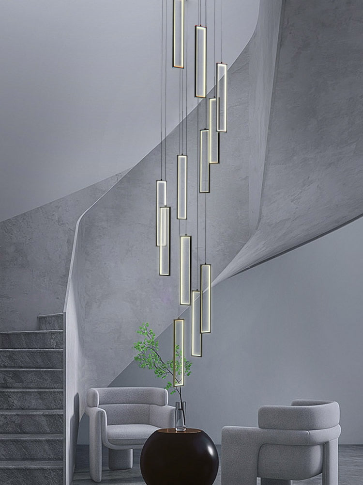 ChandeliersDecor.com-Staircase Chandelier-Minimalist Staircase Chandeliers - Elevate Your Space