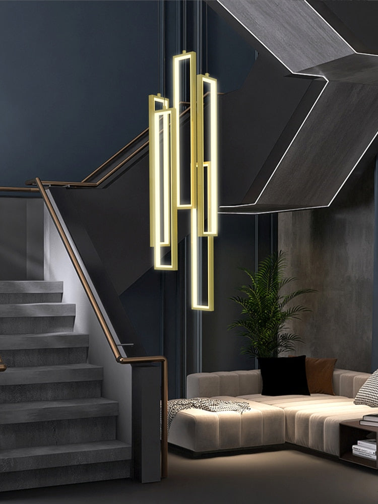 ChandeliersDecor.com-Staircase Chandelier-Minimalist Staircase Chandeliers - Elevate Your Space