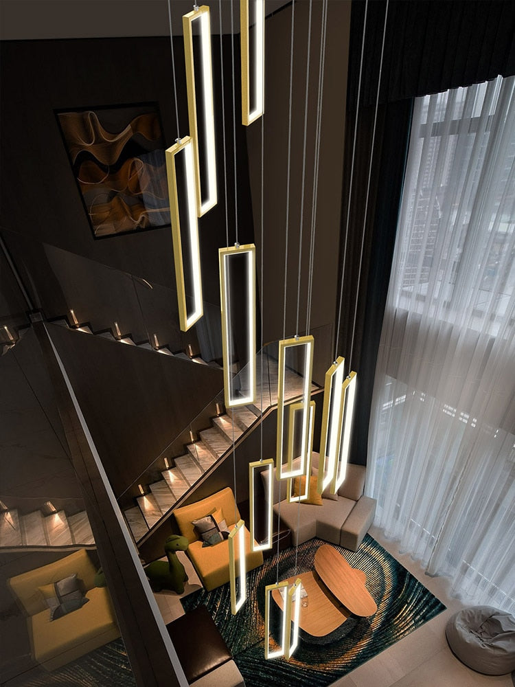 ChandeliersDecor.com-Staircase Chandelier-Minimalist Staircase Chandeliers - Elevate Your Space