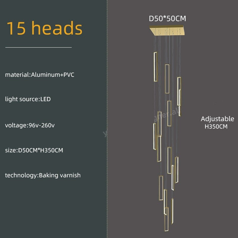 ChandeliersDecor.com-Staircase Chandelier-Minimalist Staircase Chandeliers - Elevate Your Space