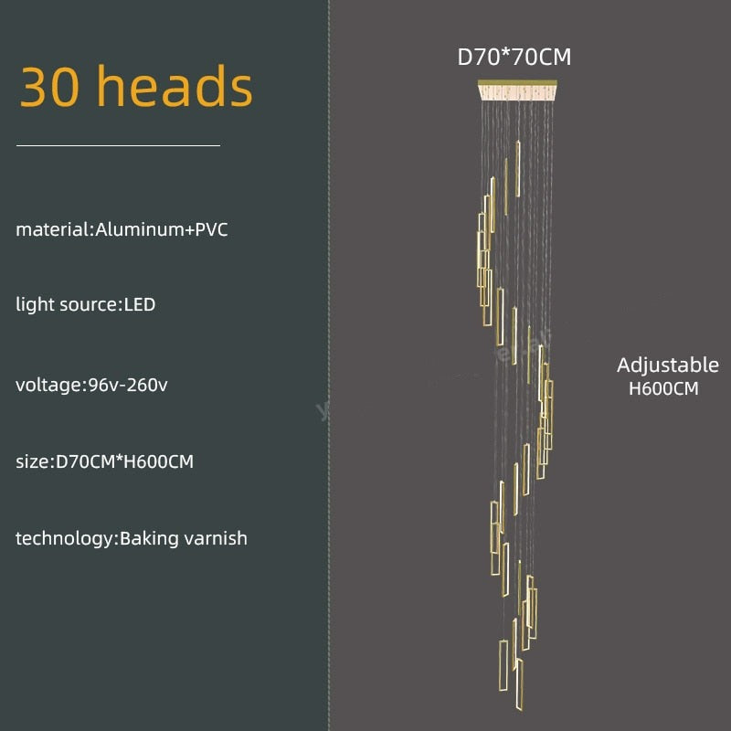 ChandeliersDecor.com-Staircase Chandelier-Minimalist Staircase Chandeliers - Elevate Your Space