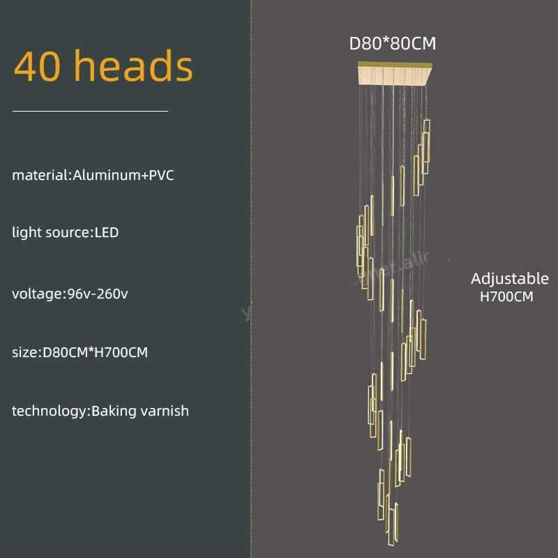 ChandeliersDecor.com-Staircase Chandelier-Minimalist Staircase Chandeliers - Elevate Your Space