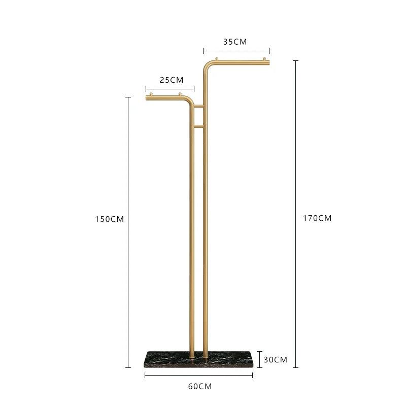 ChandeliersDecor.com-Drying Racks & Hangers-Minimalistic Rod Clothes Coat Hanging Rail Rack