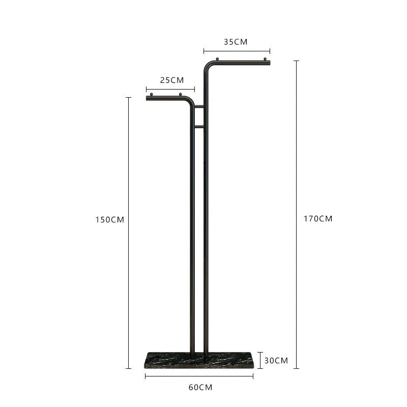 ChandeliersDecor.com-Drying Racks & Hangers-Minimalistic Rod Clothes Coat Hanging Rail Rack