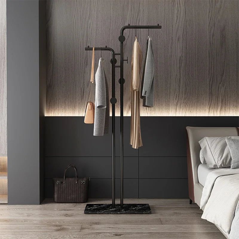 ChandeliersDecor.com-Drying Racks & Hangers-Minimalistic Rod Clothes Coat Hanging Rail Rack