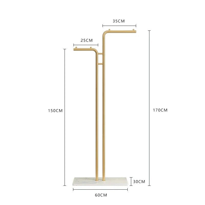 ChandeliersDecor.com-Drying Racks & Hangers-Minimalistic Rod Clothes Coat Hanging Rail Rack