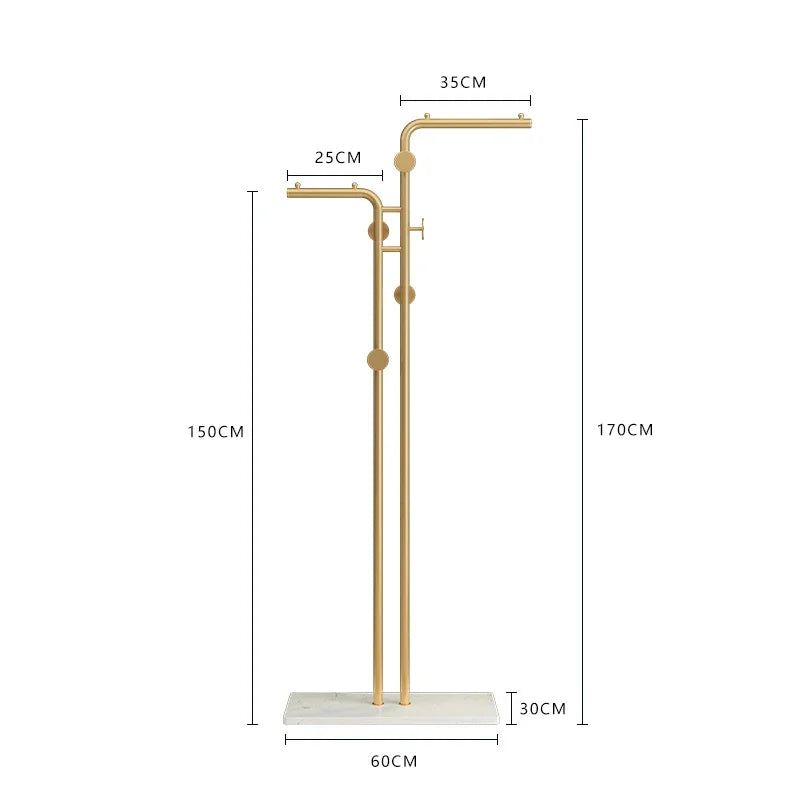 ChandeliersDecor.com-Drying Racks & Hangers-Minimalistic Rod Clothes Coat Hanging Rail Rack