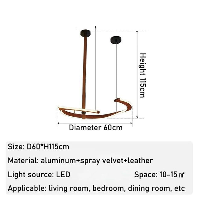 ModaLux Leather Craft LED Chandelier-ChandeliersDecor.com