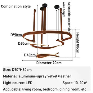 ChandeliersDecor.com-Chandeliers-ModaLux Leather Craft LED Chandelier