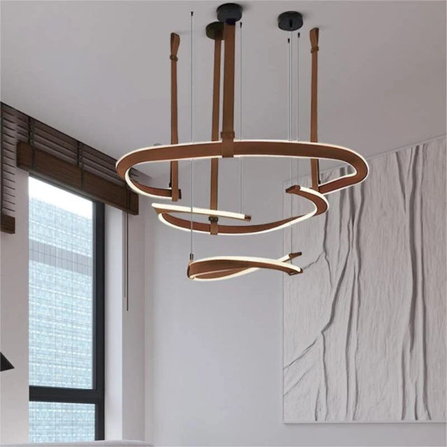 ModaLux Leather Craft LED Chandelier-ChandeliersDecor.com