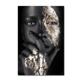 ChandeliersDecor.com-Wall Posters-Modern African Art Woman Canvas Wall Art - Unique Vibrant Home Decor