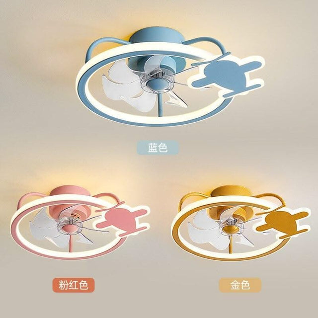 ChandeliersDecor.com-Kids Room Nursery Lighting-Modern Aircraft Ceiling Fan - Airplane Light with Fan