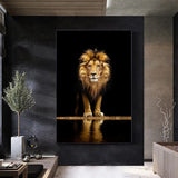 ChandeliersDecor.com-Wall Posters-Modern Art Lion In The Dark Canvas Wall Art