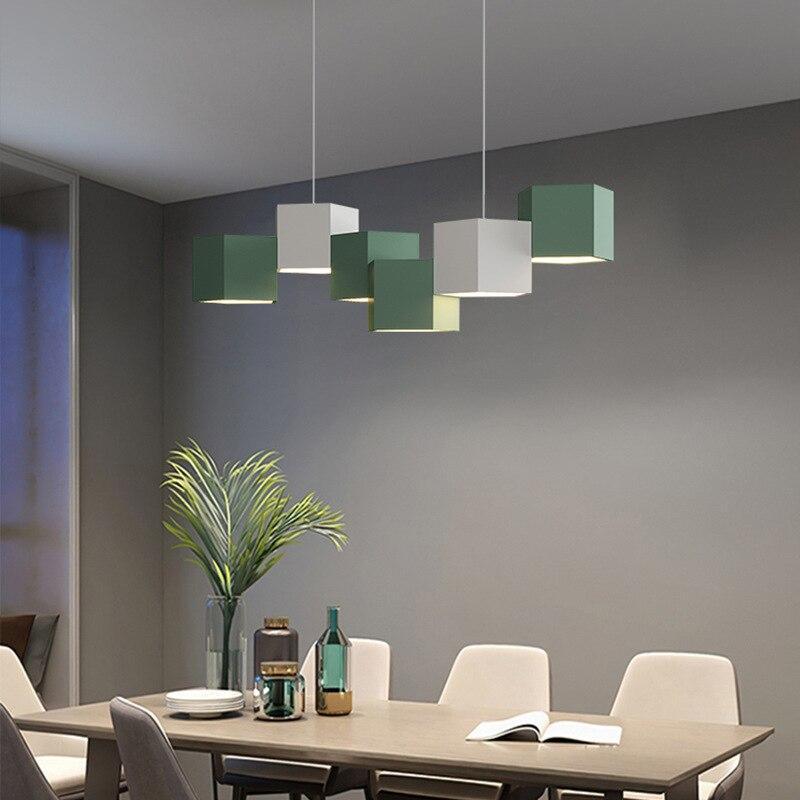 ChandeliersDecor.com-Kitchen Island-Modern Chandelier Lighting Blocks Pendant Light