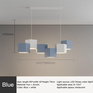ChandeliersDecor.com-Kitchen Island-Modern Chandelier Lighting Blocks Pendant Light