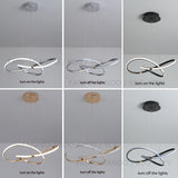 ChandeliersDecor.com-Kitchen Island-Modern Chrome Plated Gold LED Chandelier for Dining and Living Room