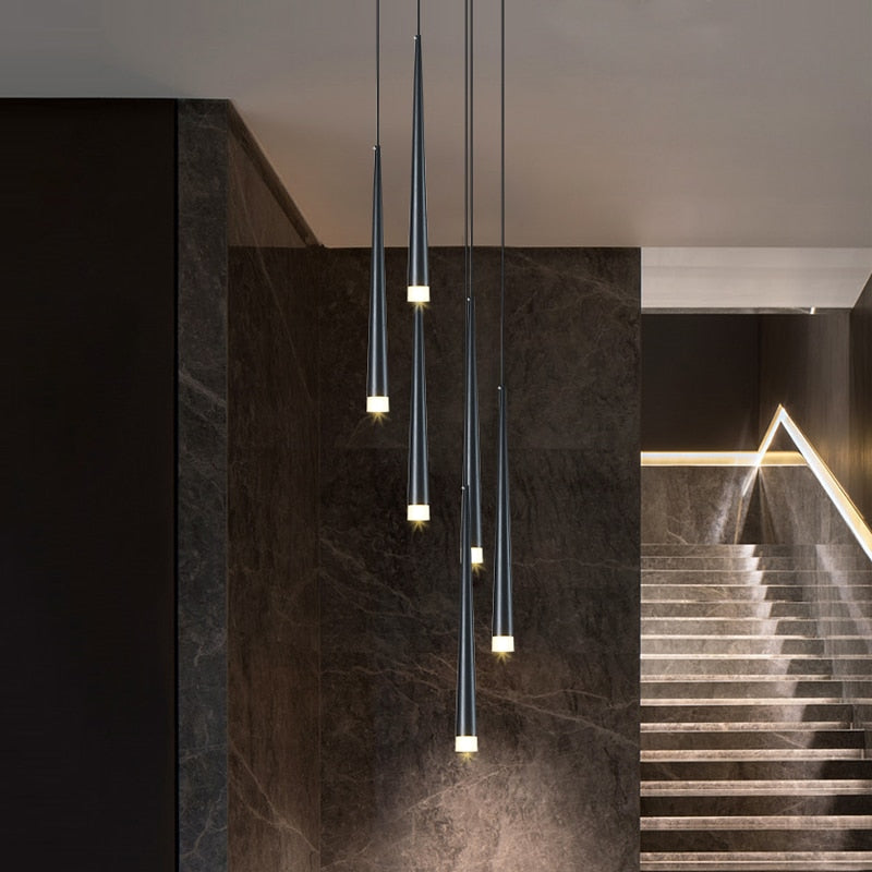 ChandeliersDecor.com-Staircase Chandelier-Modern Duplex Attic Pendant Lamp