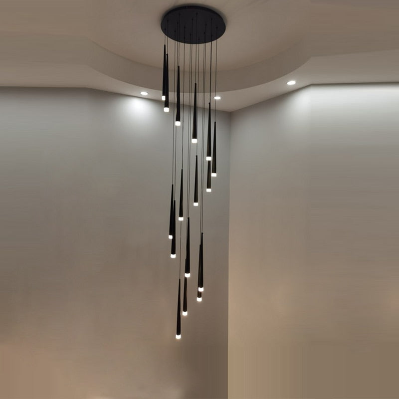 ChandeliersDecor.com-Staircase Chandelier-Modern Duplex Attic Pendant Lamp
