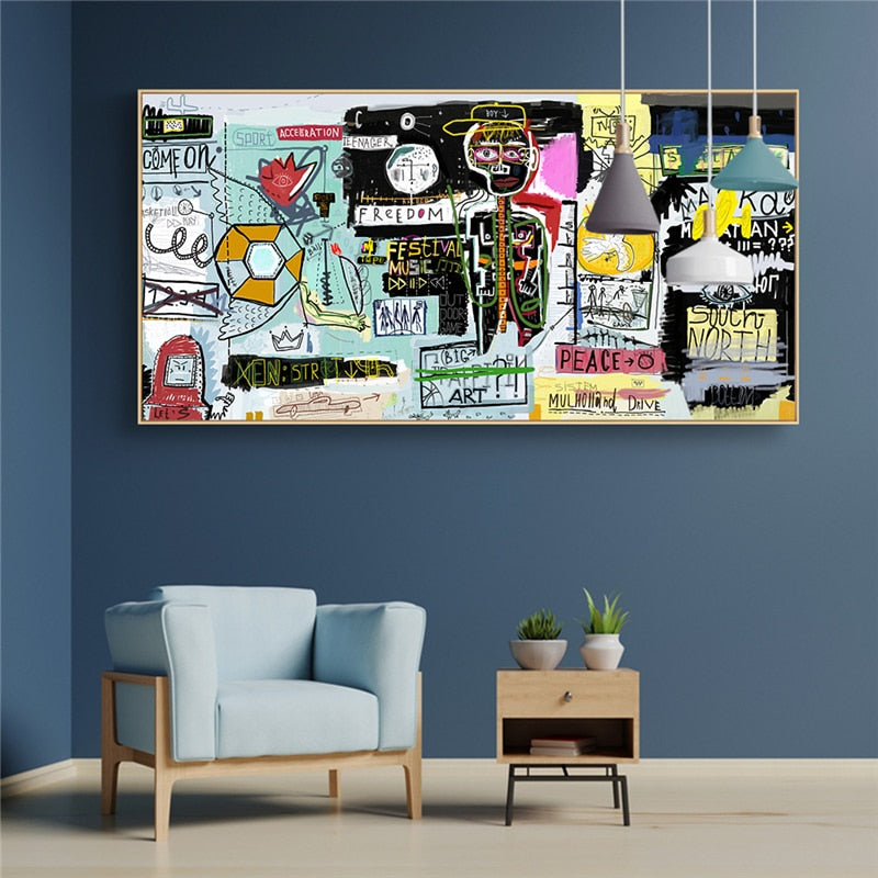 ChandeliersDecor.com-Wall Posters-Modern Graffiti Street Artwork Canvas Posters and Prints Abstract Figure Oil Paintings on The Wall for Home Decorative Pictures