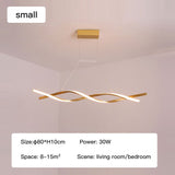 ChandeliersDecor.com-Kitchen Island-Modern LED Pendant Lamp, Dimmable Black Gold Chandelier