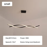 ChandeliersDecor.com-Kitchen Island-Modern LED Pendant Lamp, Dimmable Black Gold Chandelier