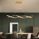 ChandeliersDecor.com-Kitchen Island-Modern LED Pendant Lamp, Dimmable Black Gold Chandelier