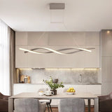ChandeliersDecor.com-Kitchen Island-Modern LED Pendant Lamp, Dimmable Black Gold Chandelier