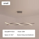 ChandeliersDecor.com-Kitchen Island-Modern LED Pendant Lamp, Dimmable Black Gold Chandelier