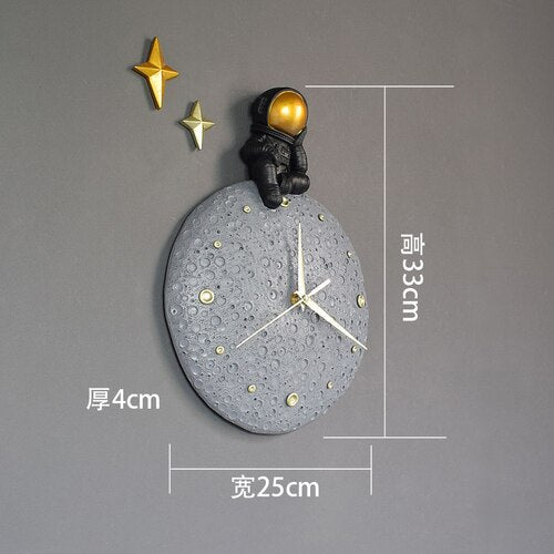 ChandeliersDecor.com-Wall Clocks-Modern Light Luxury Astronaut Wall Clock