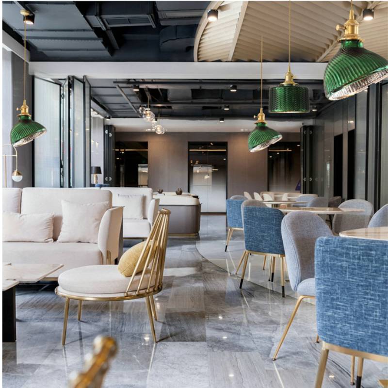 ChandeliersDecor.com-Pendant Lights-Modern Loft Pure Copper Lamp Holder Green Light