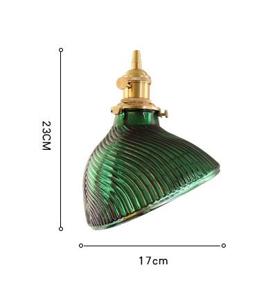 ChandeliersDecor.com-Pendant Lights-Modern Loft Pure Copper Lamp Holder Green Light