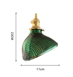 ChandeliersDecor.com-Pendant Lights-Modern Loft Pure Copper Lamp Holder Green Light