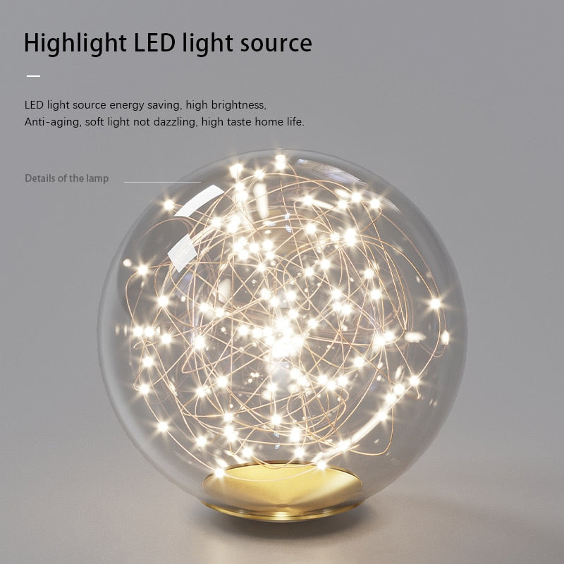 ChandeliersDecor.com-Kitchen Island-Modern Long Glass Ball Chandelier with G9 LED