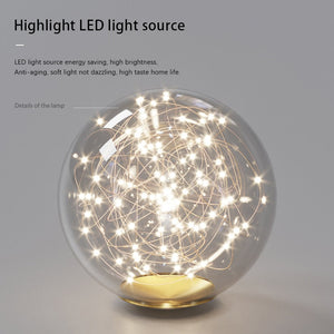 ChandeliersDecor.com-Kitchen Island-Modern Long Glass Ball Chandelier with G9 LED