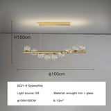 ChandeliersDecor.com-Kitchen Island-Modern Long Glass Ball Chandelier with G9 LED
