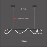 ChandeliersDecor.com-Kitchen Island-Modern Long Hose LED Chandelier for Dining Room