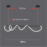 ChandeliersDecor.com-Kitchen Island-Modern Long Hose LED Chandelier for Dining Room