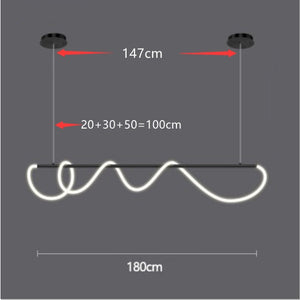 ChandeliersDecor.com-Kitchen Island-Modern Long Hose LED Chandelier for Dining Room