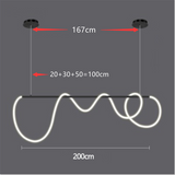 ChandeliersDecor.com-Kitchen Island-Modern Long Hose LED Chandelier for Dining Room