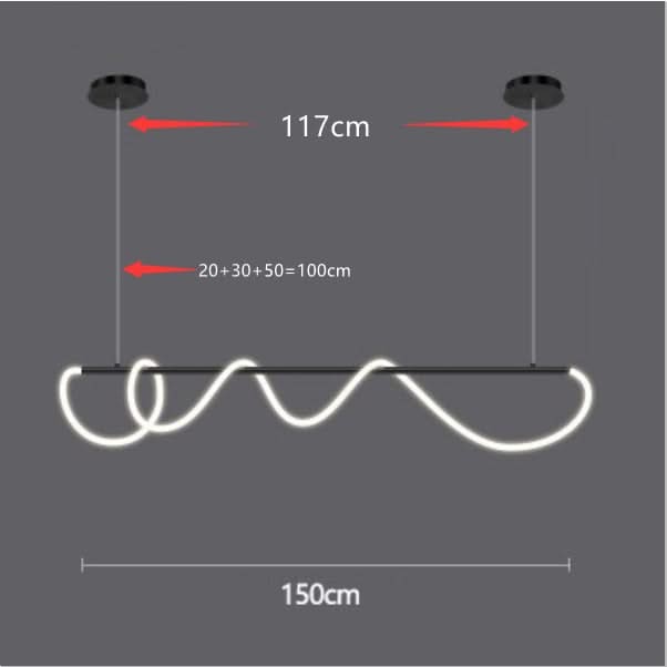 Modern Long Hose LED Chandelier for Dining Room-ChandeliersDecor.com