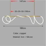 ChandeliersDecor.com-Kitchen Island-Modern Long Hose LED Chandelier for Dining Room