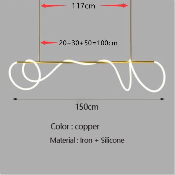 Modern Long Hose LED Chandelier for Dining Room-ChandeliersDecor.com