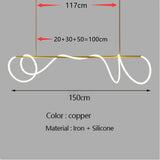 ChandeliersDecor.com-Kitchen Island-Modern Long Hose LED Chandelier for Dining Room