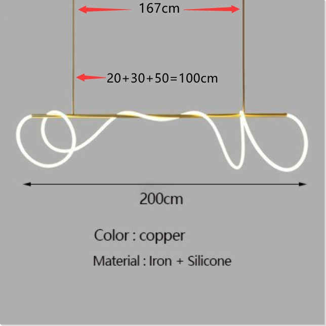 ChandeliersDecor.com-Kitchen Island-Modern Long Hose LED Chandelier for Dining Room