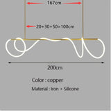 ChandeliersDecor.com-Kitchen Island-Modern Long Hose LED Chandelier for Dining Room
