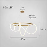 ChandeliersDecor.com-Kitchen Island-Modern Long Hose LED Chandelier for Dining Room